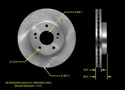 Bendix Brakes Global Brake Rotors PRT5537