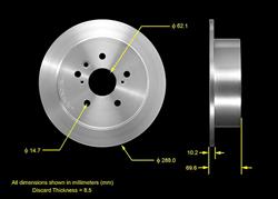 Bendix Brakes Global Brake Rotors PRT5549