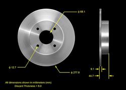 Bendix Brakes Global Brake Rotors for 2003-2006 SENTRA - PRT5554
