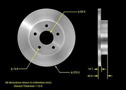 Bendix Brakes Global Brake Rotors PRT5563