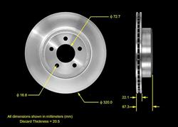 Bendix Brakes Global Brake Rotors PRT5568