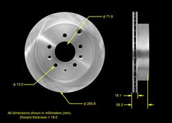 Bendix Brakes Global Brake Rotors for 2004-2006 MPV - PRT5569