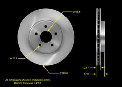 Bendix Brakes Global Brake Rotors for 2002-2008 X-TYPE - PRT5572