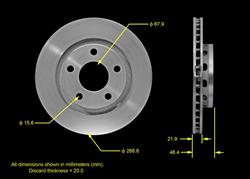 Bendix Brakes Global Brake Rotors for 2000-2003 A8 QUATTRO - PRT5573