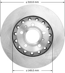 Bendix Brakes Brake Rotors for 2004-2010 A8 QUATTRO, 2004-2006 PHAETON, 2007 S8 - PRT5746
