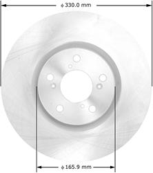 Bendix Brakes Brake Rotors for 2007-2013 MDX, 2009-2015 PILOT, 2010-2013 ZDX - PRT5783
