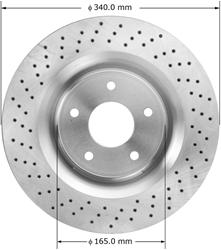Bendix Brakes Brake Rotors for 2005-2013 CORVETTE, 2006-2009 XLR - PRT5789