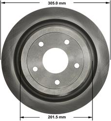 Bendix Brakes Global Brake Rotors for 2005-2013 CORVETTE, 2004-2009 XLR - PRT5791