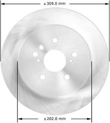 Bendix Brakes Global Brake Rotors for 2008-2013 HIGHLANDER - PRT5799