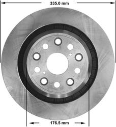 Bendix Brakes Global Brake Rotors for 2007-2017 LS460, 2008-2016 LS600H - PRT5804