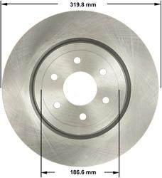 Bendix Brakes Global Brake Rotors for 2008-2012 PATHFINDER - PRT5807