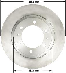 Bendix Brakes Global Brake Rotors for 2008-2009 4RUNNER, 2008-2014 FJ CRUISER, 2008-2023 TACOMA - PRT5819