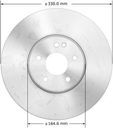 Bendix Brakes - Brake Rotors for 2005-2006 CROSSFIRE, 2000-2002 E430, 2002-2004 SLK32 AMG - PRT5828