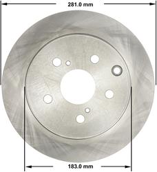 Bendix Brakes - Brake Rotors for 2009-2013 MATRIX, 2009-2010 VIBE - PRT5834