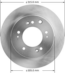 Bendix Brakes - Brake Rotors for 2007-2009 SORENTO - PRT5894