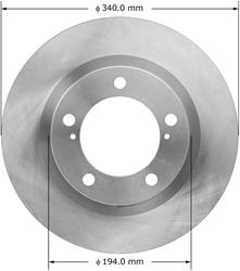 Bendix Brakes Global Brake Rotors for 2008-2015 LAND CRUISER, LX570 - PRT5908
