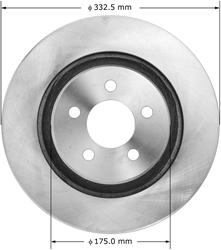 Bendix Brakes - Brake Rotors for 2008-2012 LIBERTY, 2008-2011 NITRO - PRT5917