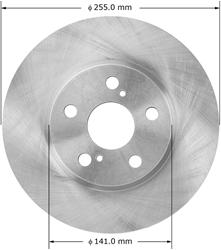 Bendix Brakes Global Brake Rotors for 2011-2017 CT200H, 2010-2015 PRIUS, 2012-2015 PRIUS PLUG-IN - PRT5944
