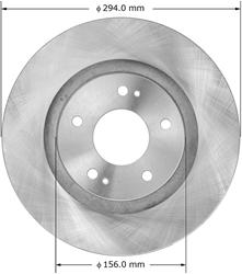 Bendix Brakes Global Brake Rotors for 2009 LANCER, 2005-2006 OUTLANDER - PRT5946