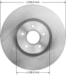 Bendix Brakes Global Brake Rotors for 2006-2013 C70, 2004-2011 S40, 2005-2011 V50 - PRT5962