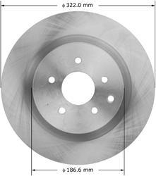 Bendix Brakes Global Brake Rotors for 2003-2009 350Z, 2003-2004 G35 - PRT5978