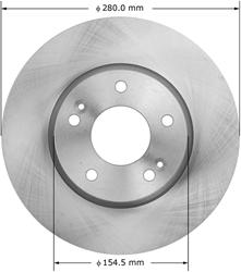 Bendix Brakes Brake Rotors for 2010-2013 FORTE, FORTE KOUP, 2010-2011 SOUL - PRT5991