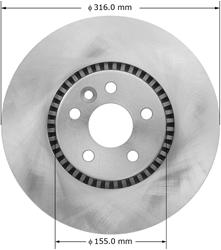 Bendix Brakes Global Brake Rotors PRT6007