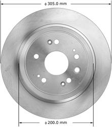 Bendix Brakes Global Brake Rotors for 2010-2011 ACCORD CROSSTOUR, 2012-2015 CROSSTOUR - PRT6017