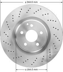 Bendix Brakes Global Brake Rotors for 2012-2015 C250, 2012 E350, 2010-2017 E550 - PRT6029