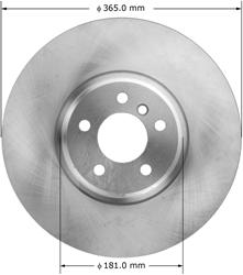 Bendix Brakes Global Brake Rotors for 2011-2018 X5, 2008-2019 X6 - PRT6039
