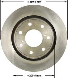 Bendix Brakes Global Brake Rotors for 2010-2014 F-150 - PRT6053