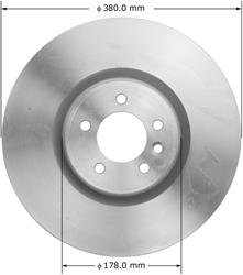Bendix Brakes Global Brake Rotors for 2013-2019 RANGE ROVER, 2010-2018 RANGE ROVER SPORT - PRT6064