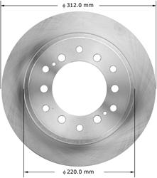 Bendix Brakes Global Brake Rotors for 2010-2024 4RUNNER, 2010-2014 FJ CRUISER, 2010-2023 GX460 - PRT6067