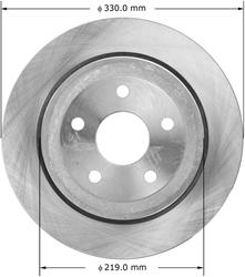 Bendix Brakes Global Brake Rotors for 2011-2024 DURANGO, 2011-2021 GRAND CHEROKEE, 2022 GRAND CHEROKEE WK - PRT6101