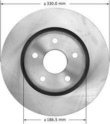 Bendix Brakes Global Brake Rotors for 2011-2020 DURANGO, GRAND CHEROKEE - PRT6102