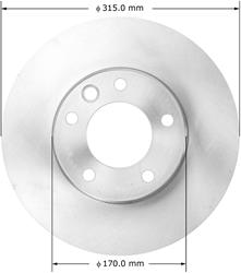 Bendix Brakes Global Brake Rotors for 2002-2008 G500, 2003-2010 G55 AMG, 2009-2018 G550 - PRT6115