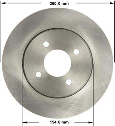 Bendix Brakes - Brake Rotors for 2012-2019 VERSA, 2014-2019 VERSA NOTE - PRT6150