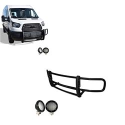 Black Horse Off-Road Modular Grille Guards for 2015-2019 TRANSIT-150, TRANSIT-250, TRANSIT-350 - 17FOTRMA-PLFB