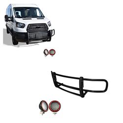 Black Horse Off-Road Modular Grille Guards for 2015-2019 TRANSIT-150, TRANSIT-250, TRANSIT-350 - 17FOTRMA-PLFR