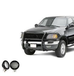 Black Horse Off-Road Modular Grille Guards for 1999-2002 EXPEDITION, 1999-2004 F-150, 1999-2007 F-250 SUPER DUTY - 17FP27MA-PLFB