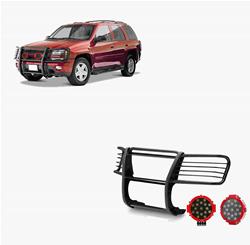 Black Horse Off-Road Modular Grille Guards for 2002-2009 TRAILBLAZER, 2002-2006 TRAILBLAZER EXT - 17GK26MA-PLR