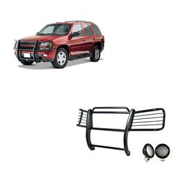 Black Horse Off-Road Modular Grille Guards for 2002-2009 TRAILBLAZER, 2002-2006 TRAILBLAZER EXT - 17GK26MA-PLFB