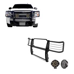 Black Horse Off-Road Modular Grille Guards for 2014-2018 SILVERADO 1500, 2019 SILVERADO 1500 LD - 17GT27MA-PLB