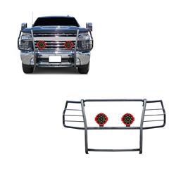 Black Horse Off-Road Modular Grille Guards for 2020-2021 SILVERADO 2500 HD, SILVERADO 3500 HD - 17GT30MA-PLR