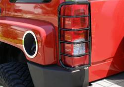 Black Horse Off-Road Taillight Guards for 2006-2010 H3, 2009-2010 H3T - 7G020206A