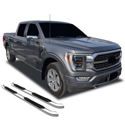 Black Horse Off-Road 3 in. Side Step Bars for 2015-2022 F-150 - 9BFR705SS