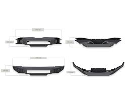 Black Horse Off-Road Armour II HD Front Bumper Kits for 2015-2018 1500 - AFB-RA16