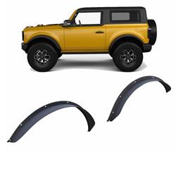 Black Horse Off-Road Heavy-Duty Sheet Metal Fender Flares for 2021-2023 BRONCO - FF-FBFR22