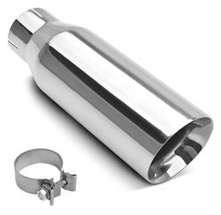 Black Horse Off-Road  Round, Polished 2.75 Inch Exhaust Tip MT-RR03SS