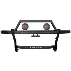 Black Horse Off-Road Rambler Grille Guards for 2019-2022 SILVERADO 1500, 2019 SILVERADO 1500 LD, 2022 SILVERADO 1500 LTD - RAG101-K1PLFR